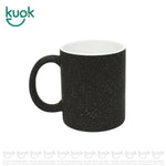 taza para sublimar, colormake, cerámica, taza negra, taza mágica, grado a, 11 oz, color negro, glitter