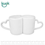 taza para sublimar, colormake, cerámica, taza blanca, grado a, 11 oz, color blanco, asa corazón